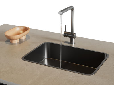 现代洗菜盆 水龙头