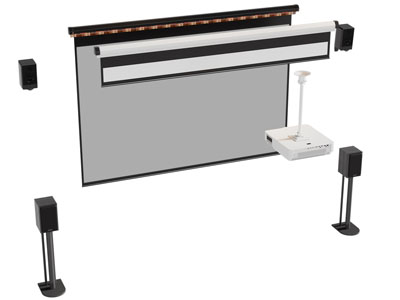 现代投影仪 投影设备 投影幕布3d模型 现代投影仪 投影设备 投影幕布