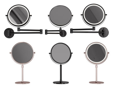 现代墙面可伸缩折叠浴室镜 化妆镜子