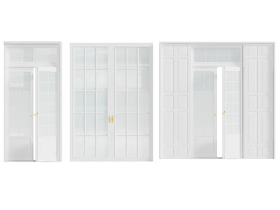 现代玻璃推拉门3d模型 现代玻璃推拉门