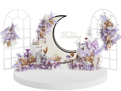 现代花卉美陈 婚庆舞台 演绎舞台3d模型 现代花卉美陈 婚庆舞台 演绎舞台