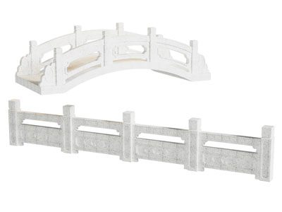 中式石雕栏杆 扶手 石桥3d模型 中式石雕栏杆 扶手 石桥