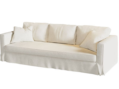 现代奶油风多人沙发3d模型 现代奶油风多人沙发