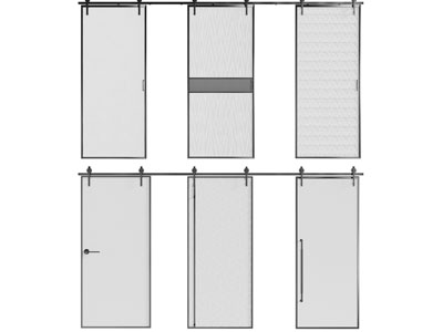 现代轨道推拉门 玻璃门3d模型 现代轨道推拉门 玻璃门