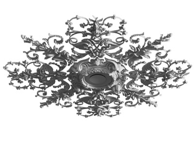 法式雕花灯盘3d模型 法式雕花灯盘