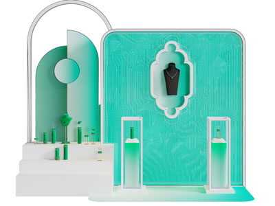 现代美陈 珠宝首饰展览展示3d模型 现代美陈 珠宝首饰展览展示