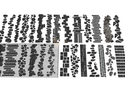 中式汀步 石头 青石板路 景观园路 石径