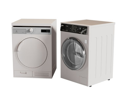 现代滚筒洗衣机3d模型 现代滚筒洗衣机