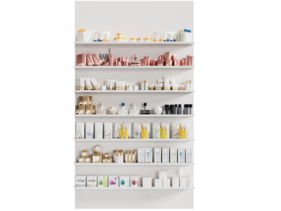 现代护肤品 化妆品展柜 展架