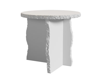 侘寂风圆形边几3d模型 侘寂风圆形边几