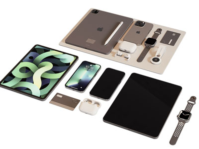 现代笔记本电脑 平板 手机数码 手表3d模型 现代笔记本电脑 平板 手机数码 手表