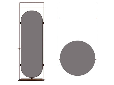 现代穿衣镜子 墙饰3d模型 现代穿衣镜子 墙饰