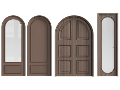 法式木门 房门 双开门 玻璃门3d模型 法式木门 房门 双开门 玻璃门