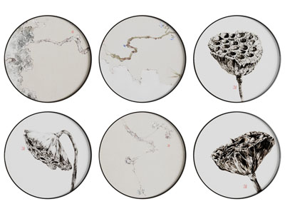 新中式植物墙饰挂件 装饰挂画3d模型 新中式植物墙饰挂件 装饰挂画