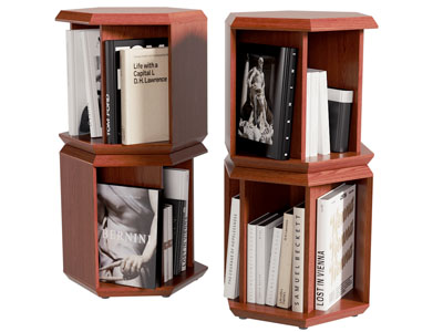 现代中古风多边形装饰书柜