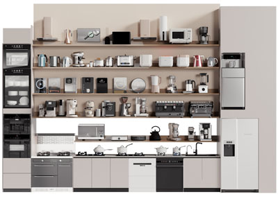 现代咖啡机 料理机 烤箱 微波炉 冰箱 厨房电器3d模型 现代咖啡机 料理机 烤箱 微波炉 冰箱 厨房电器