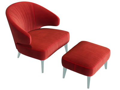 现代休闲椅子 脚踏