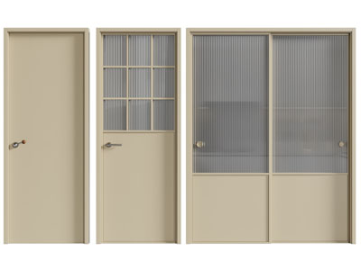 现代平开门 木门 玻璃推拉门3d模型 现代平开门 木门 玻璃推拉门