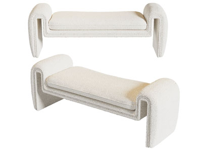 现代奶油风床尾凳 沙发凳