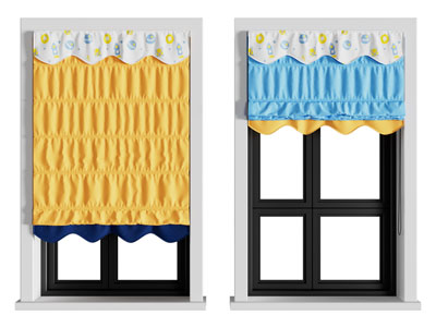现代儿童罗马帘 拉帘 窗帘3d模型 现代儿童罗马帘 拉帘 窗帘