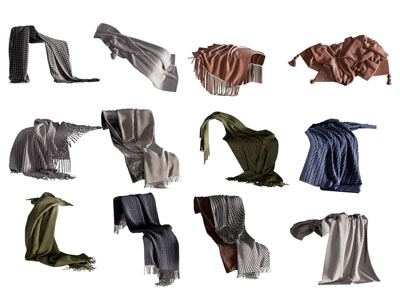 现代毛毯 盖毯 生活用品3d模型 现代毛毯 盖毯 生活用品