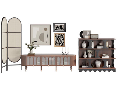 法式中古风电视柜 玄关柜 屏风