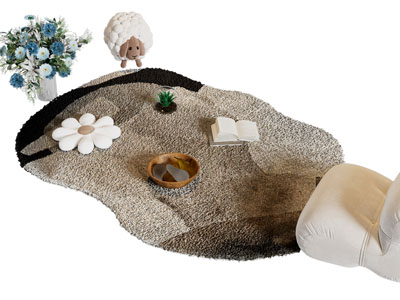 侘寂风异形地毯 休闲椅子