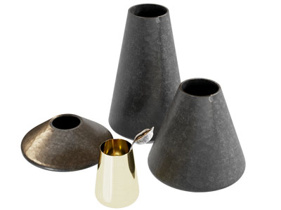 现代艺术陶瓷器皿花瓶摆件组合3d模型 现代艺术陶瓷器皿花瓶摆件组合