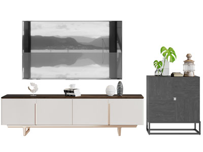 现代电视柜 边柜 电视