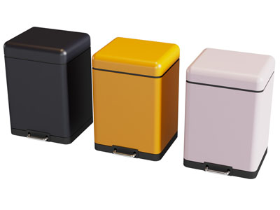 现代方形垃圾桶3d模型 现代方形垃圾桶