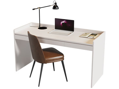 现代书桌椅组合3d模型 现代书桌椅组合