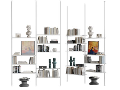 现代开放式装饰书架