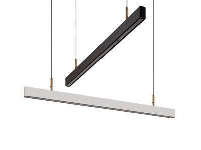 现代一字型办公吊灯3d模型 现代一字型办公吊灯
