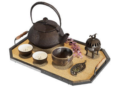 新中式托盘茶壶 茶具杯子3d模型 新中式托盘茶壶 茶具杯子