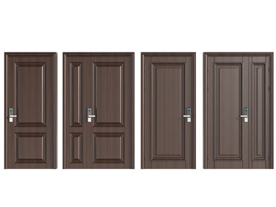 现代密码指纹锁平开门 子母入户门 防盗门3d模型 现代密码指纹锁平开门 子母入户门 防盗门