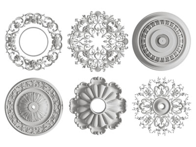 欧式雕花灯盘3d模型 欧式雕花灯盘