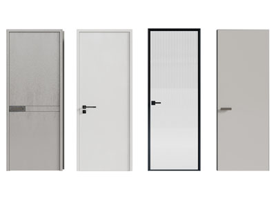 现代玻璃门 木门 房门 平开门3d模型 现代玻璃门 木门 房门 平开门