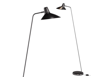 现代金属落地灯3d模型 现代金属落地灯