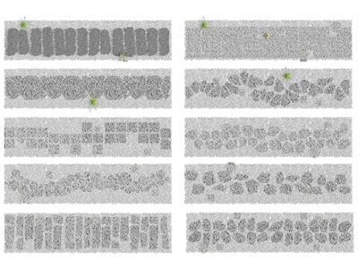 中式景观园路 石板路 铺石路