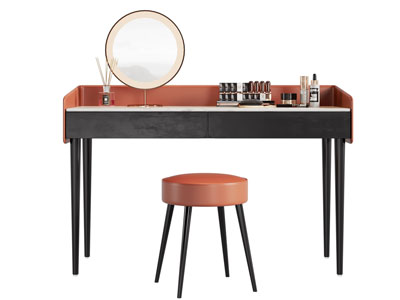 现代轻奢化妆 梳妆台3d模型 现代轻奢化妆 梳妆台