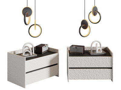 现代床头柜 床头吊灯