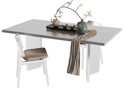 新中式茶桌椅组合3d模型 新中式茶桌椅组合