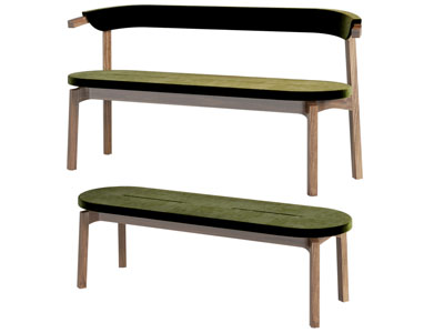 现代中古风多人沙发 沙发凳子3d模型 现代中古风多人沙发 沙发凳子