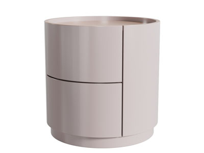 现代圆形床头柜