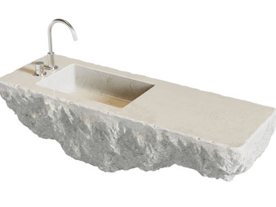 侘寂风洗手台 洗手盆 水龙头