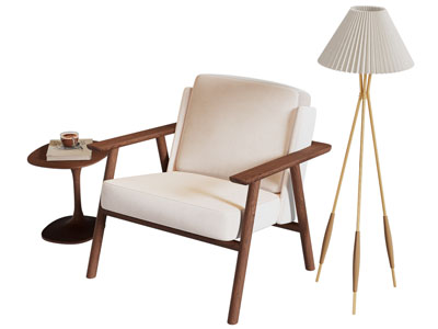 现代中古风休闲椅子