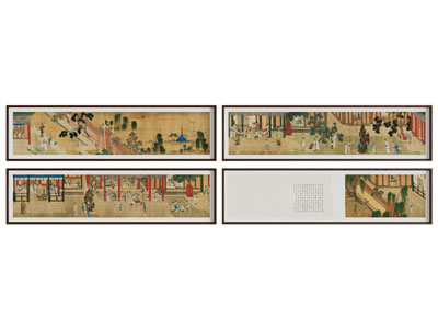 新中式横幅装饰挂画3d模型 新中式横幅装饰挂画