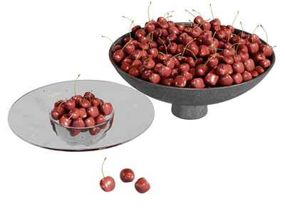 现代碗装樱桃水果食物