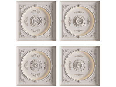 欧式雕花天花吊顶3d模型 欧式雕花天花吊顶