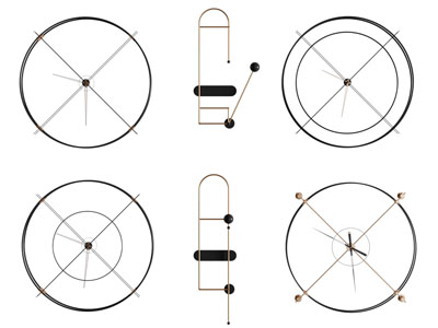现代抽象钟表墙饰挂件3d模型 现代抽象钟表墙饰挂件